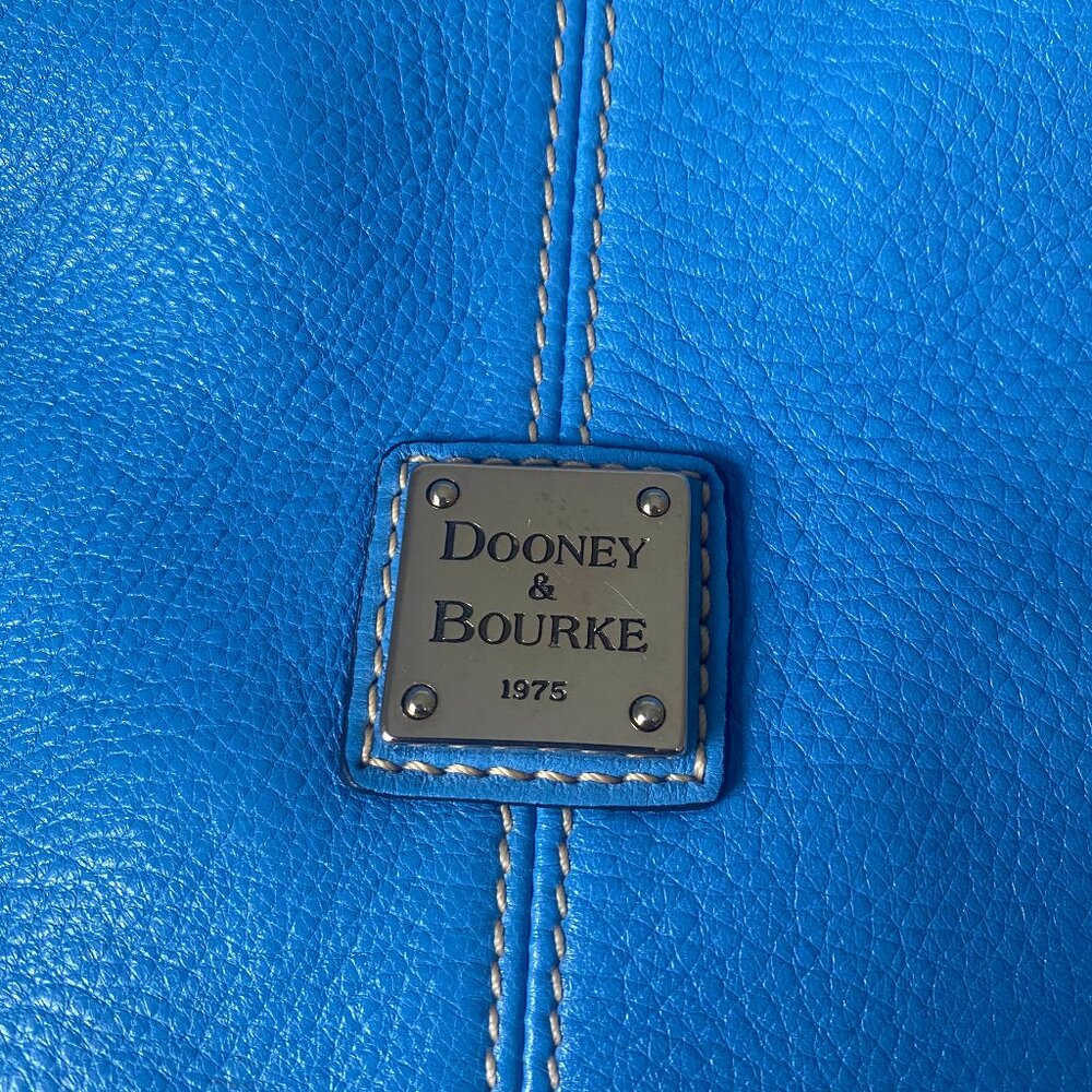 Dooney & Bourke Blue Leather Hobo Bag Purse - Picture 3 of 9